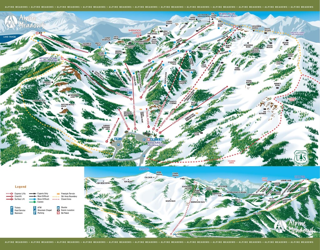 Alpine Meadows Trail Map