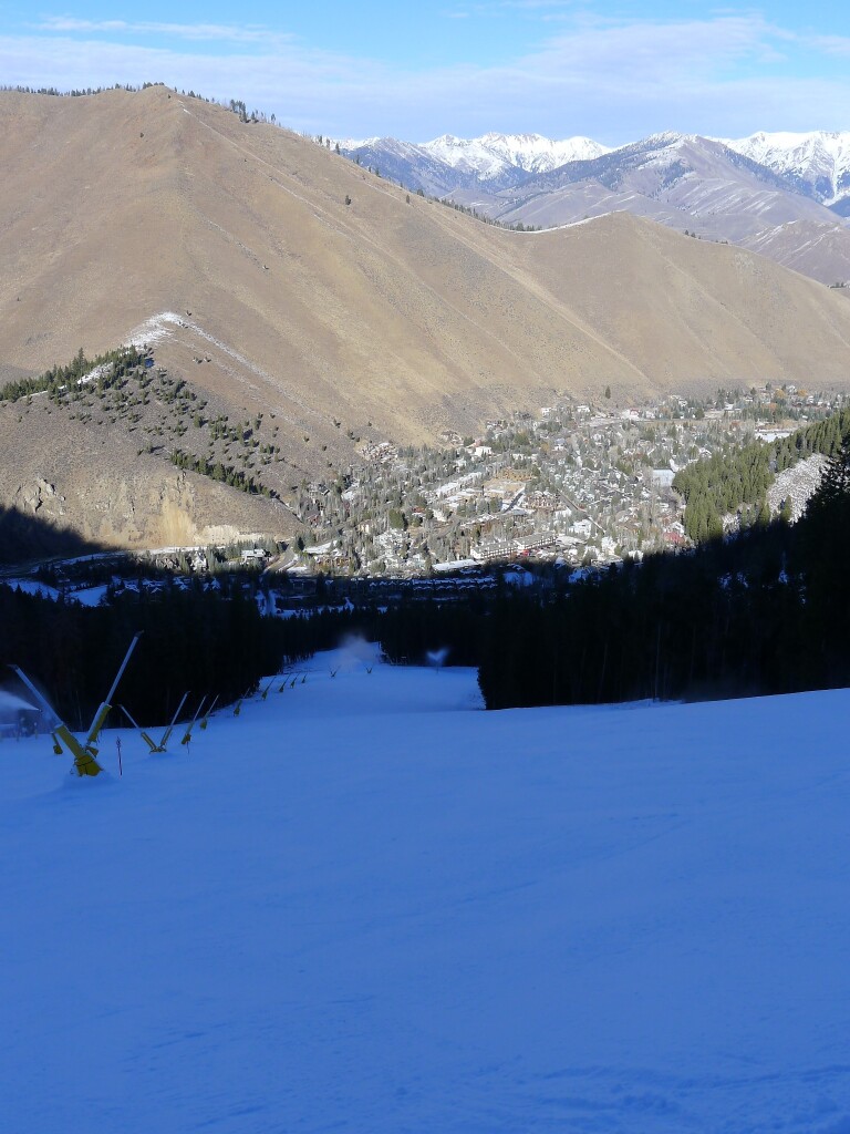 Empty run at the bottom of Warm Springs
