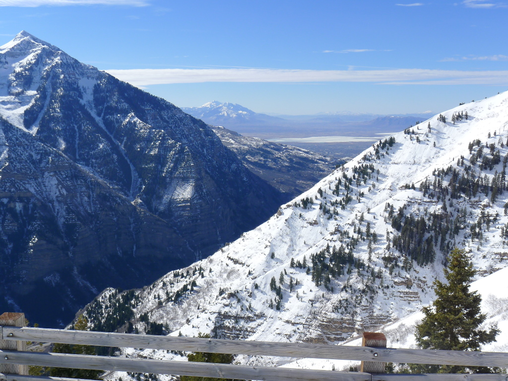 Ogden Canyon and Utah Lake view, February 2014