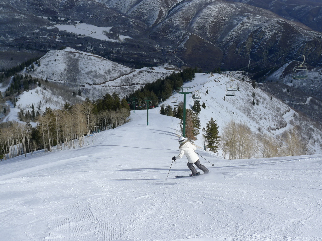 Sundance upper mountain groomer, February 2014
