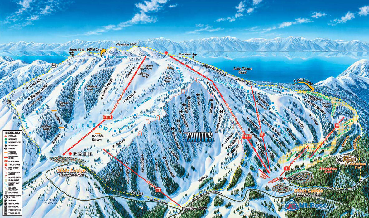 Mt. Rose trail map 2013/2014