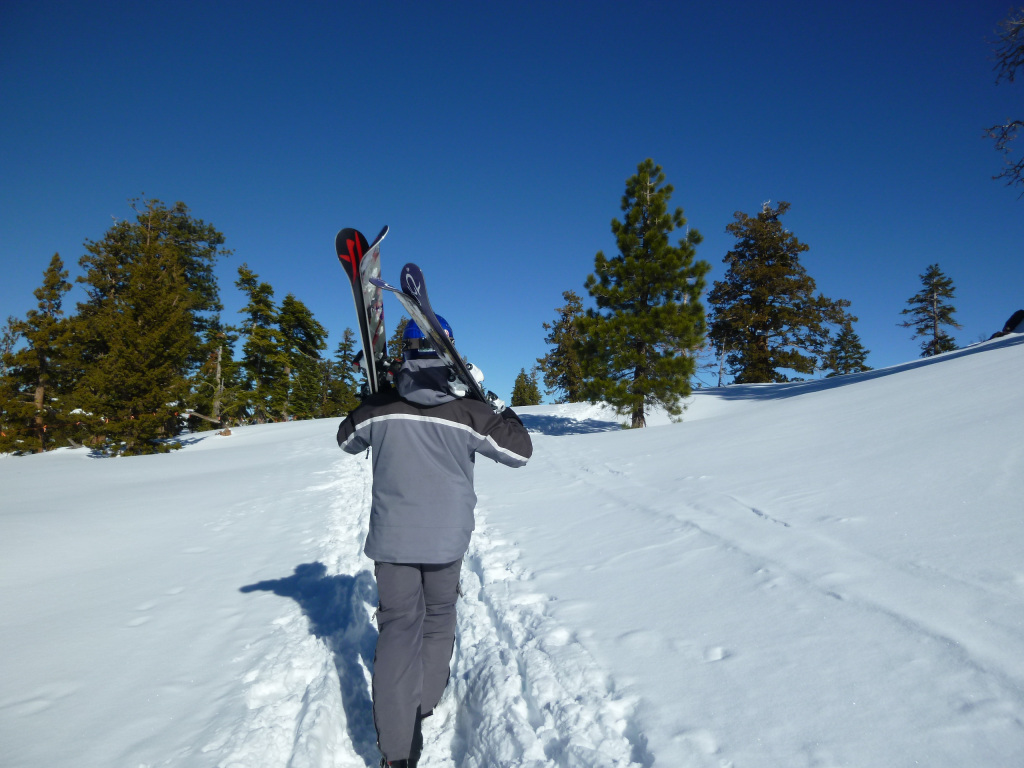I carry the skis, she carries the poles, Northstar, January 2011