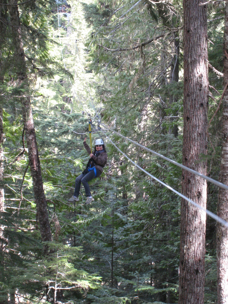 Zip line in the valley