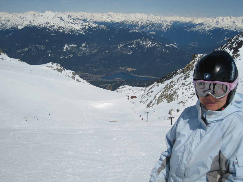 Upper Blackcomb mountain glacier skiing