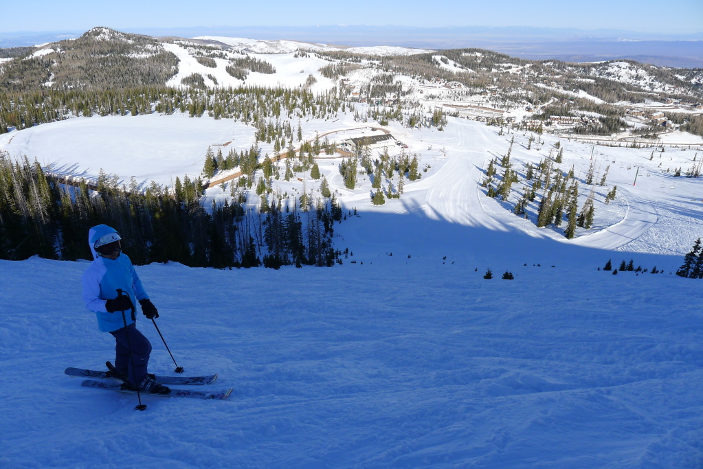 Steeper terrain at Brian Head, March 2015