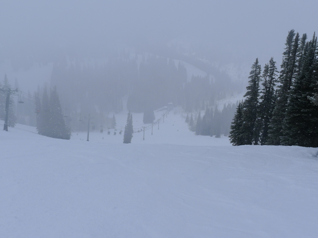 Uncrowded slopes at Grand Targhee, December 2013