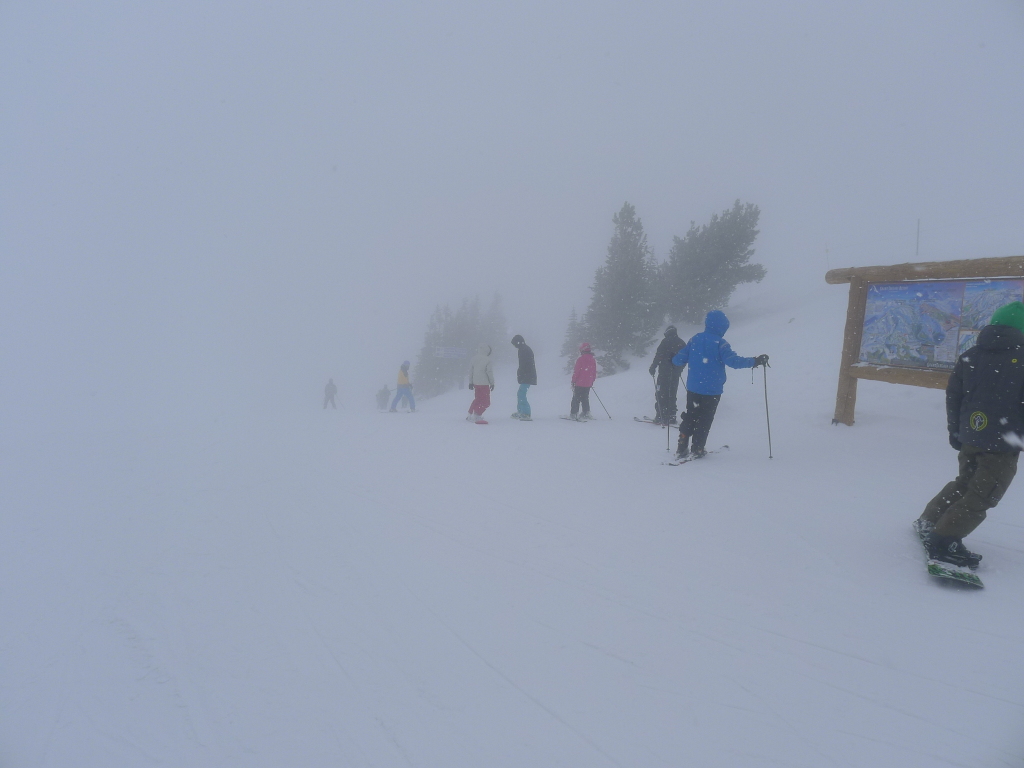 Fog at the top of Dreamcatcher, December 2013