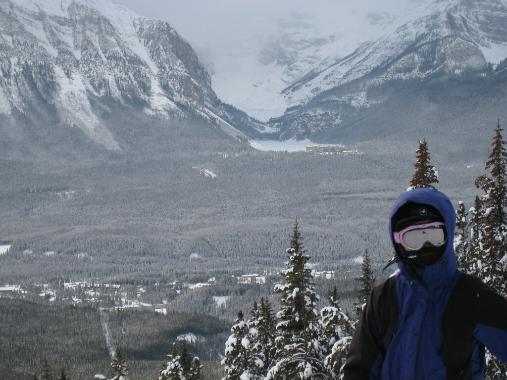 View of Lake Louise from the slopes - December 2007