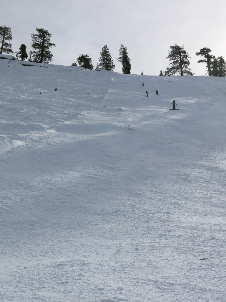 Steep groomer at China Peak, January 2016