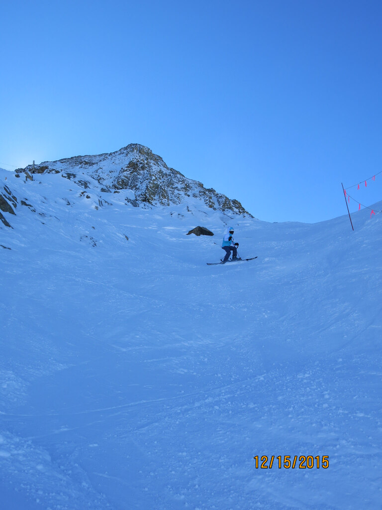 Steeper terrain under the Lenawee chair at A-Basin, December 2015