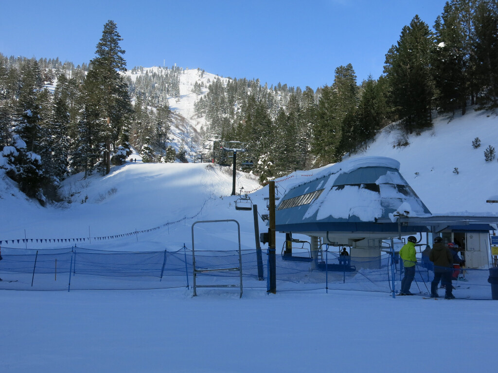 Bogus Basin empty high-speed quad - December 2015