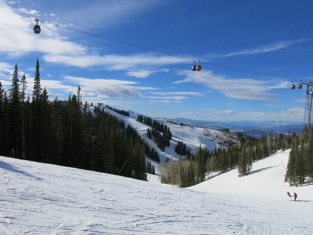 View of F.I.S. and the Gondola at Aspen Mountain, March 2016