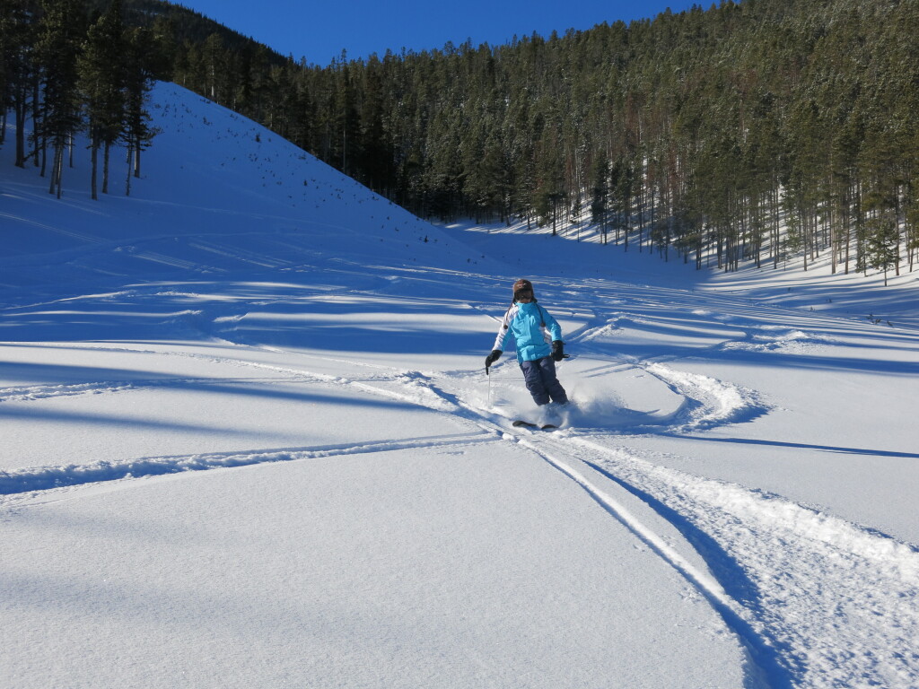 Powder still around at 10:30 at Red Lodge, December 2016