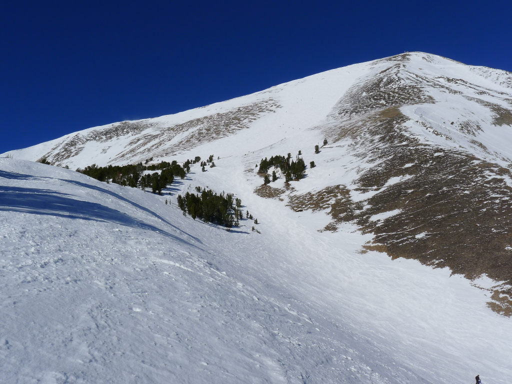 Liberty Bowl at Big Sky from below, January 2014