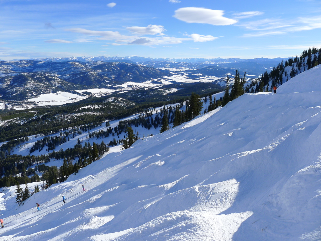 Bumps at the top of the Bridger lift, Bridger Bowl, January 2014