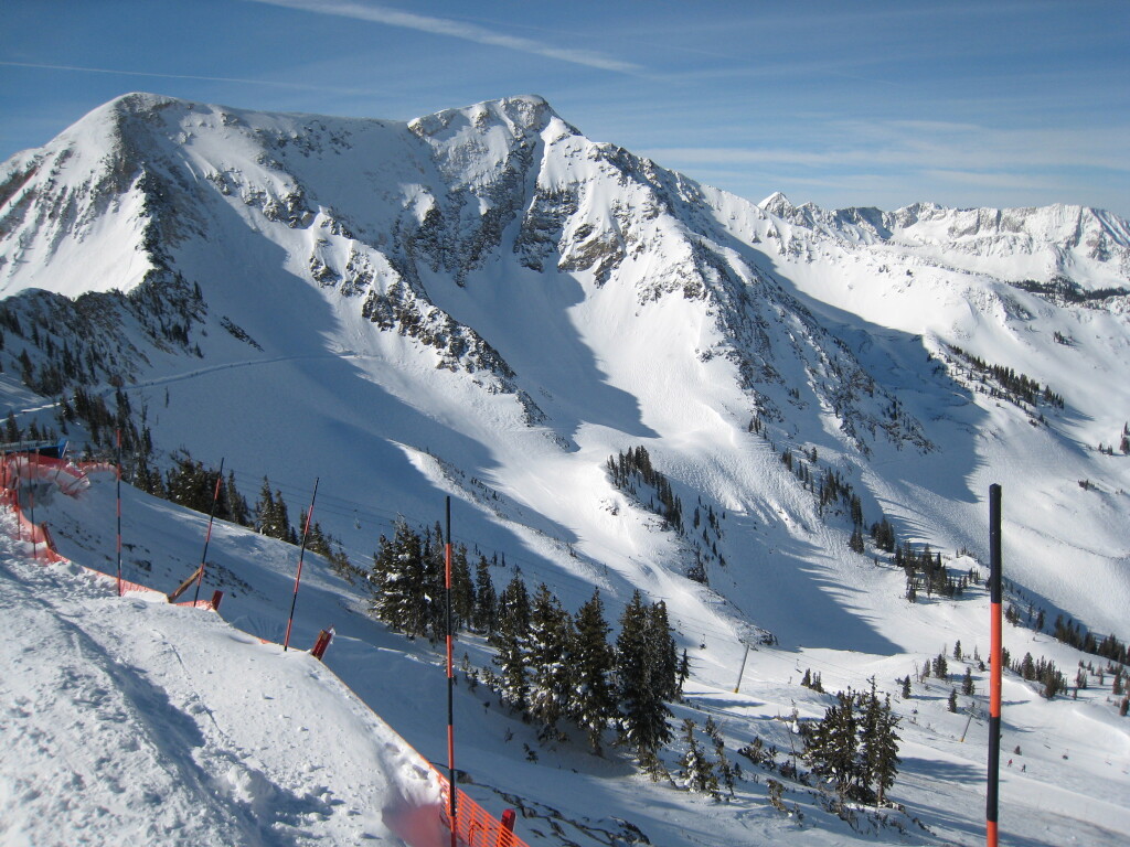 Twin Peaks and the Gad Valley at Snowbird, February 2013