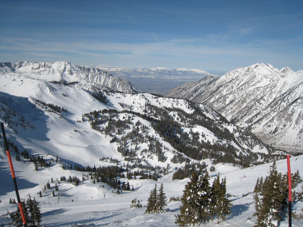 Looking west from the top of Snowbird, February 2013