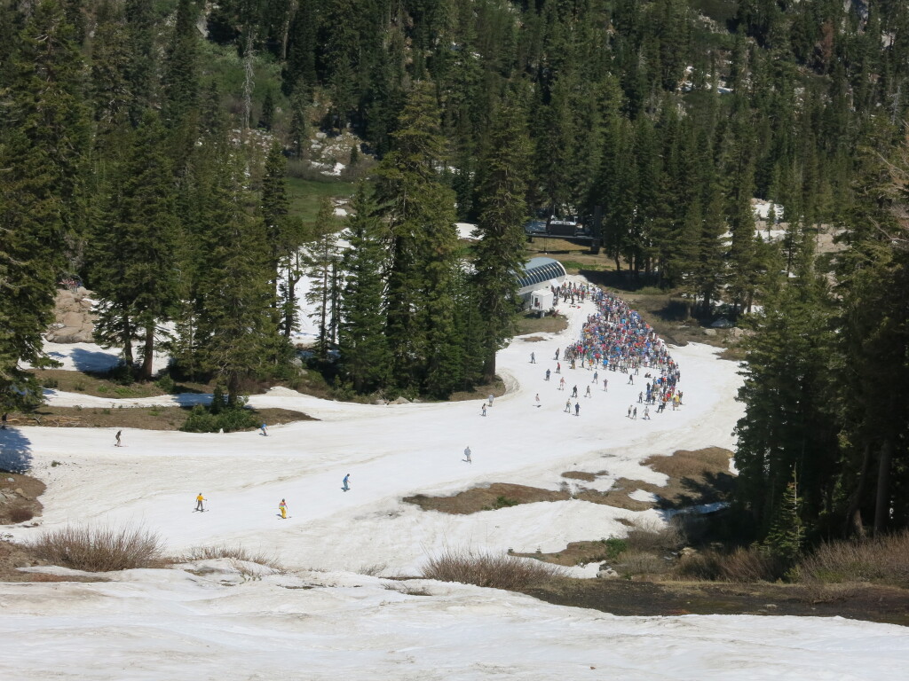 Huge Line at Shirley Lake at Squaw, July 3rd, 2017