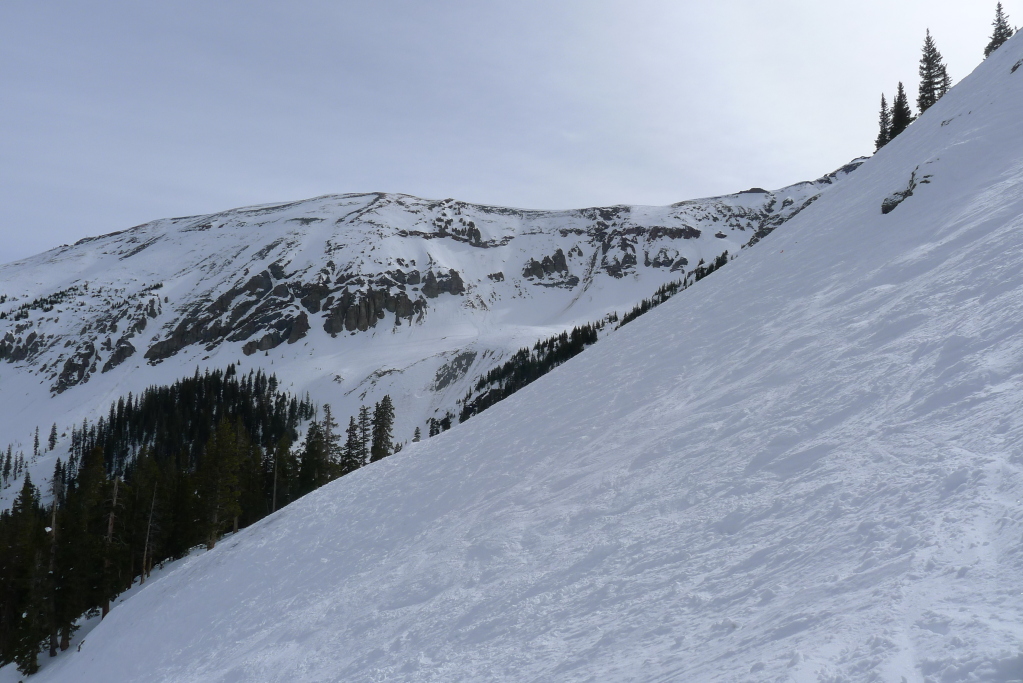 Gold Hill from Prospect Express at Telluride, March 2015