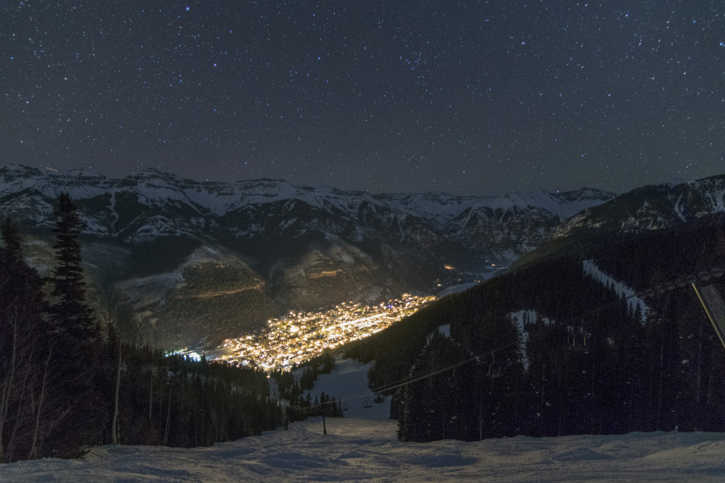 Telluride at night, March 2015