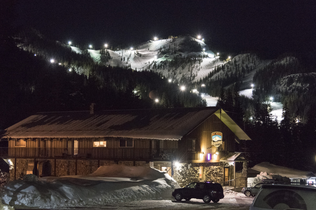 Mt. Hood Skibowl as seen from Government Camp, February 2017