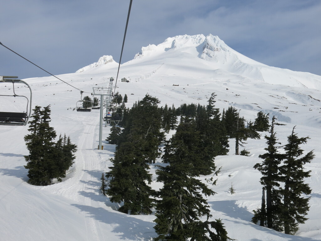 Miracle Mile chair at Timberline, February 2017
