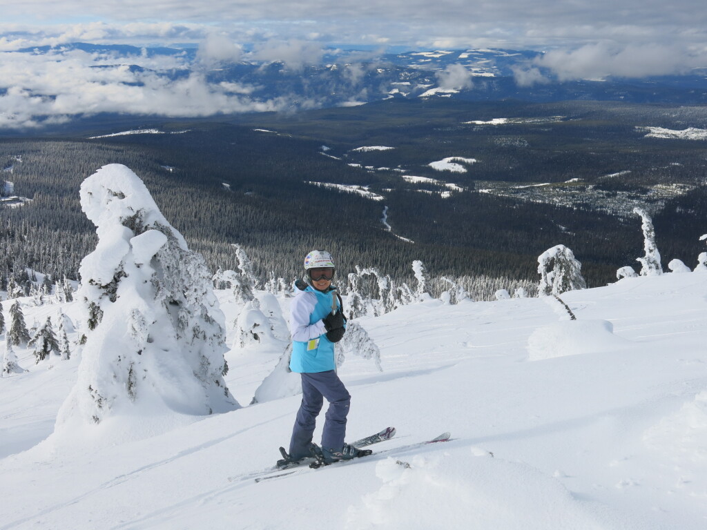 More upper mountain skiing at Big White, February 2017