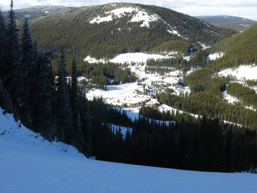 View of the village at Apex Mountain, February 2017