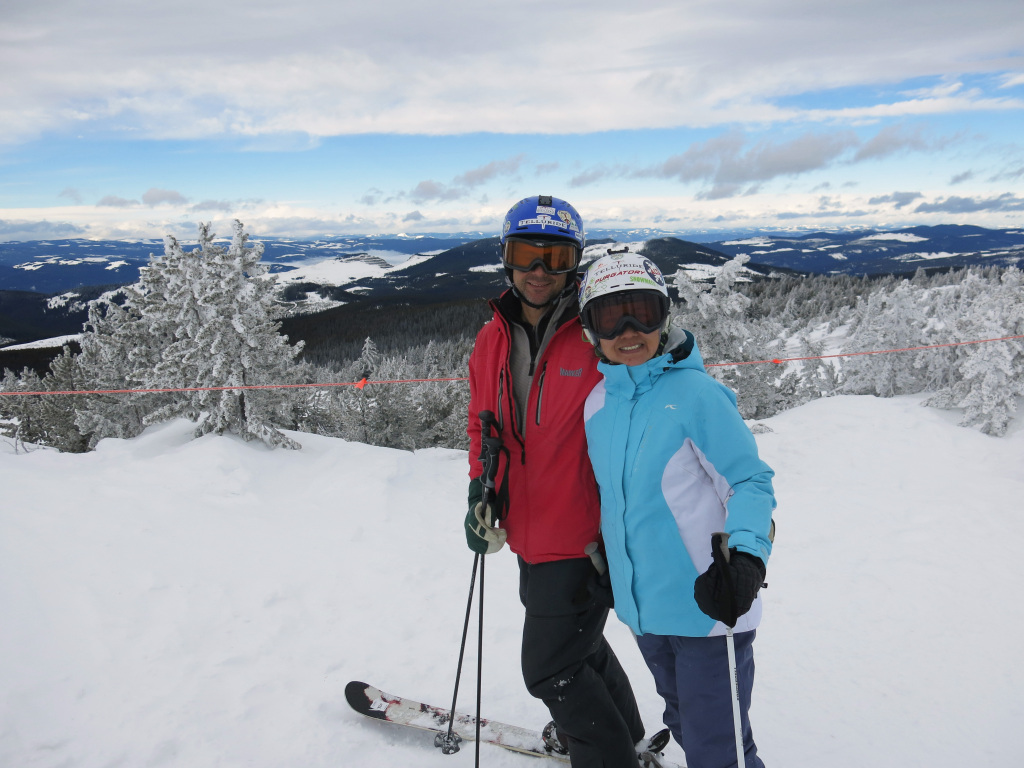 Summit and view to the west at Apex Mountain, February 2017