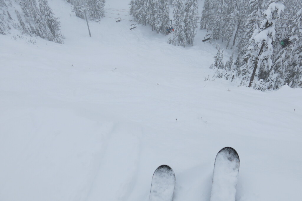 Steep stuff at White Pass, December 2017