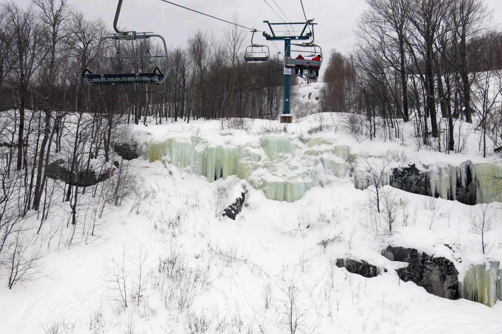 Interesting icefalls at Mont-Tremblant, February 2018