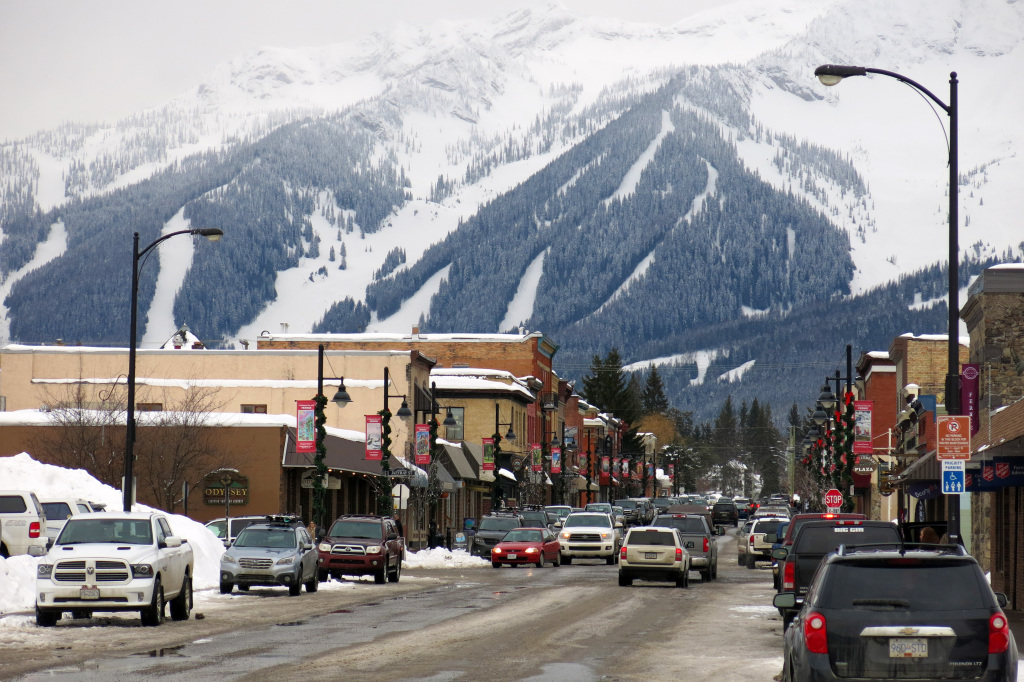 Fernie B.C. downtown and resort, March 2018