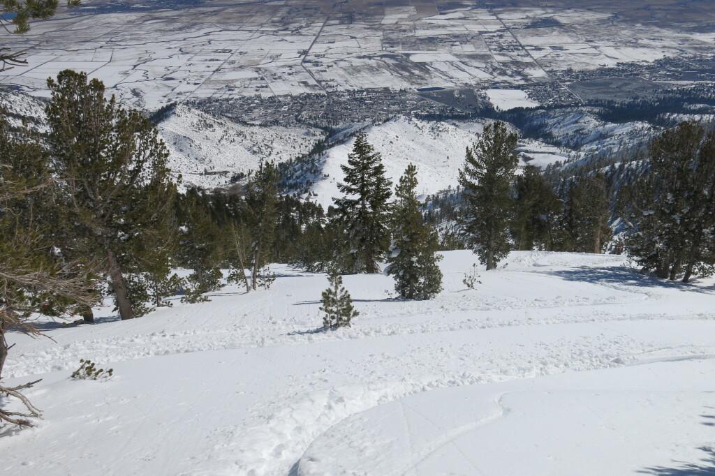 10 minutes after Killebrew Canyon opened for the year at Heavenly, March 2018