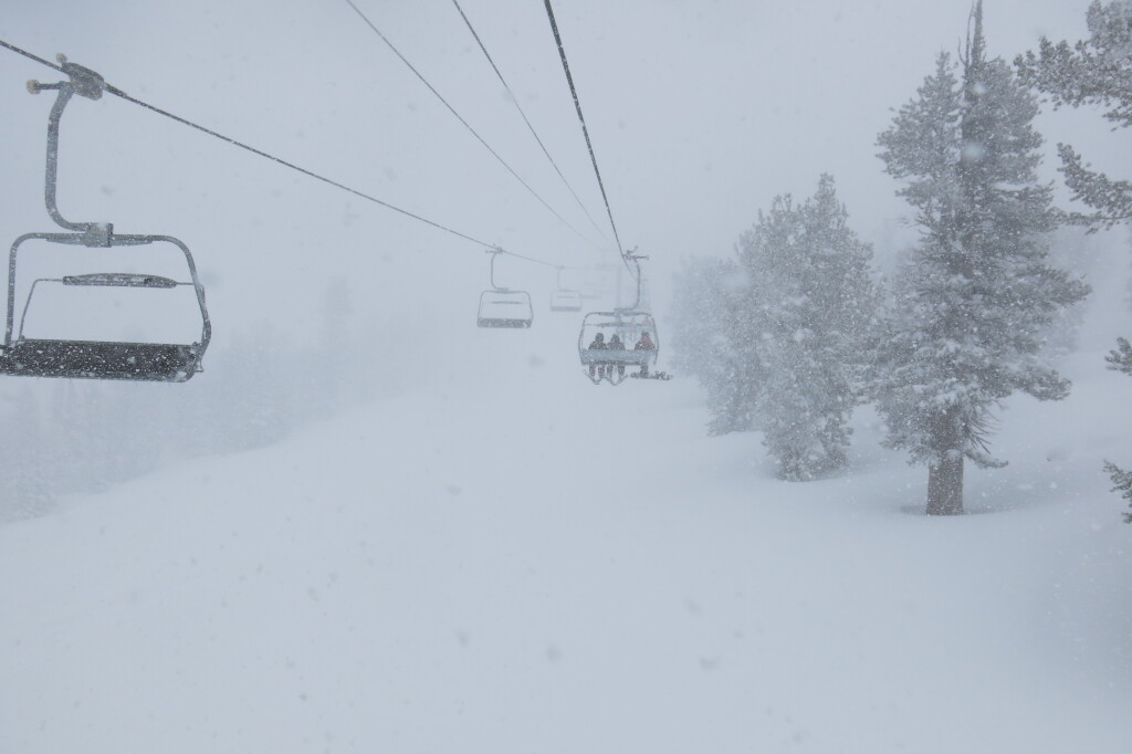 The start of the biggest storm of the season at Heavenly, March 2018