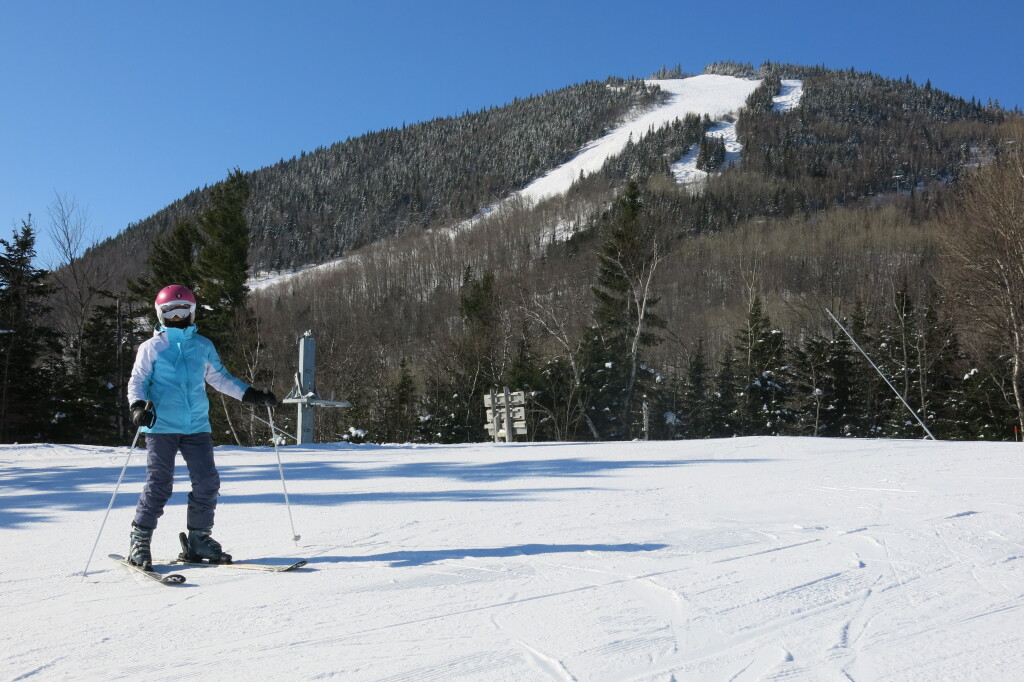 View of upper La Charlevoix at Le Massif, February 2018