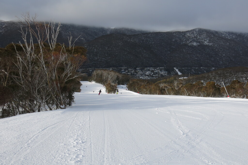 High Noon groomer at Thredbo, August 2018