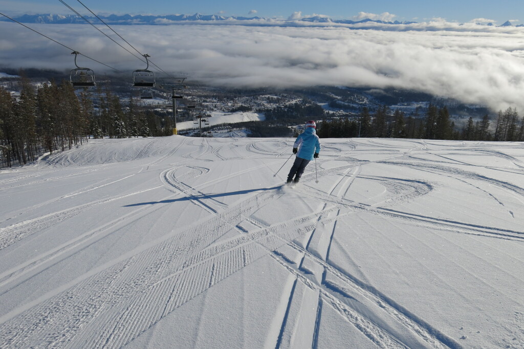 Northstar Mountain relaxed skiing at Kimberley, February 2018