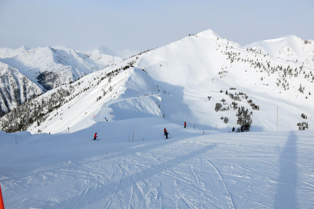 Road to Crystal Bowl from the top of the Gondola at Kicking Horse, February 2018