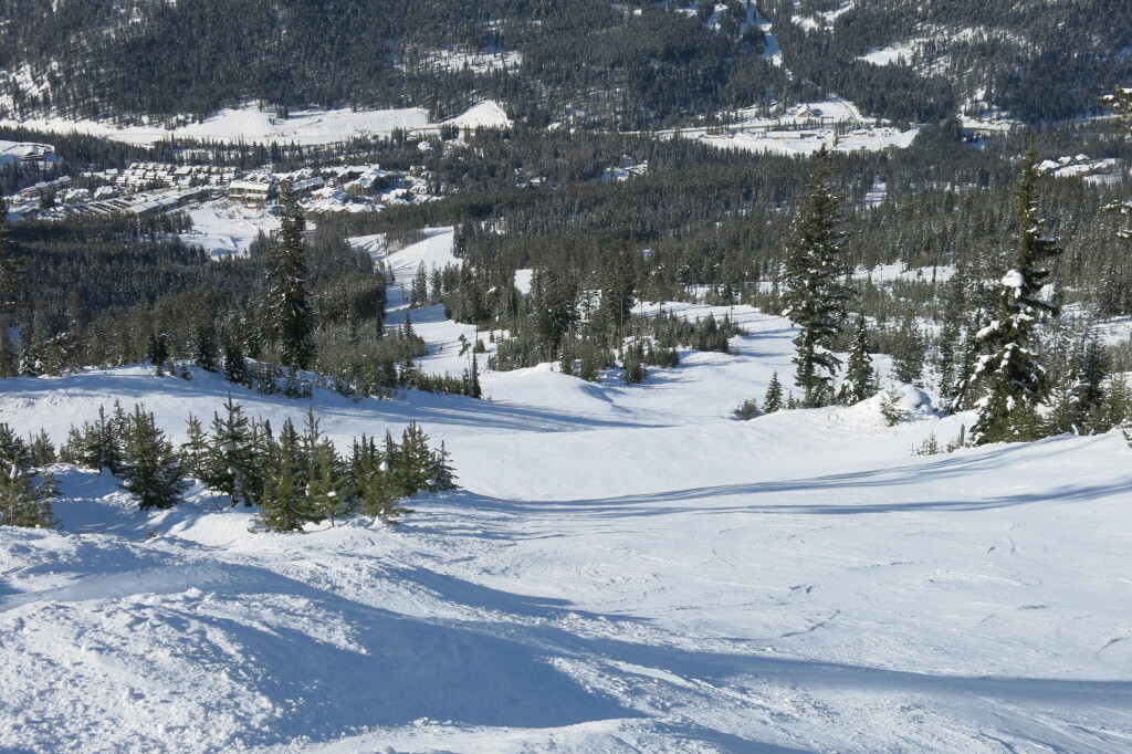 Founder's Ridge steep groomer at Panorama, February 2018