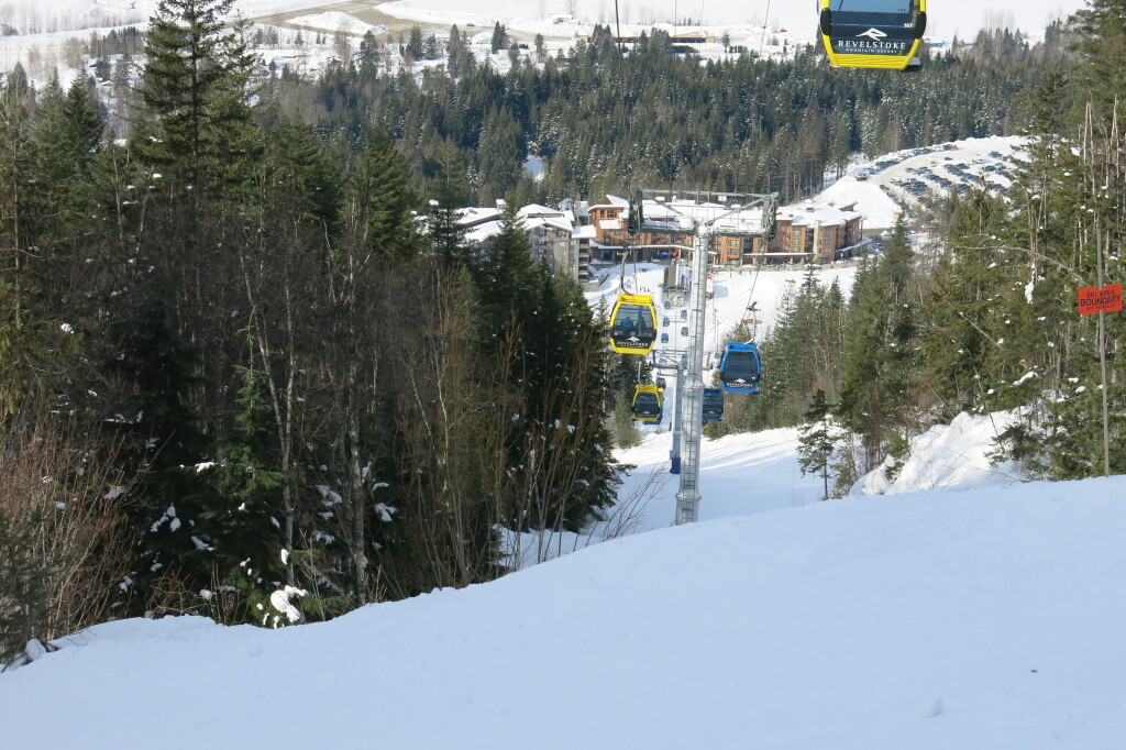 Revelstoke Village and the gondola, February 2018