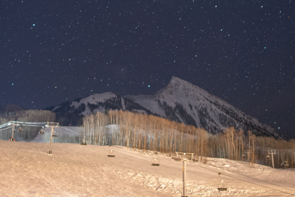 Mt. Crested Butte under the stars, March 2019