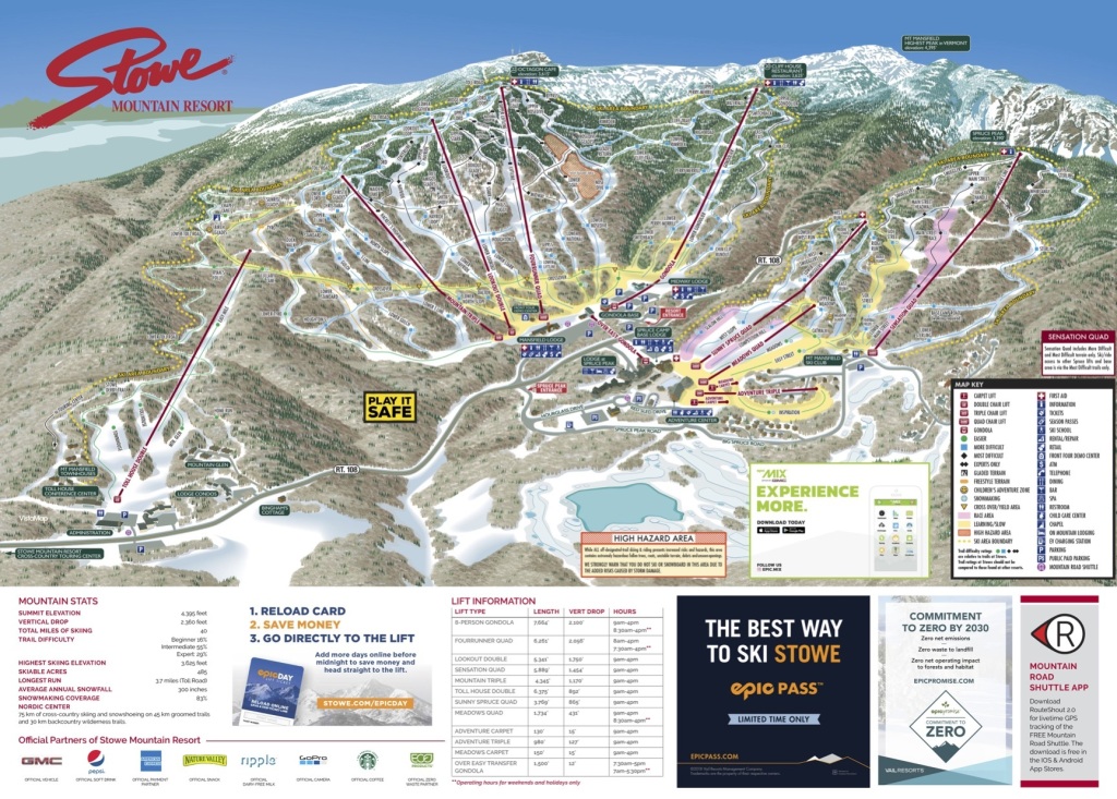 Stowe Trail Map 2018/19