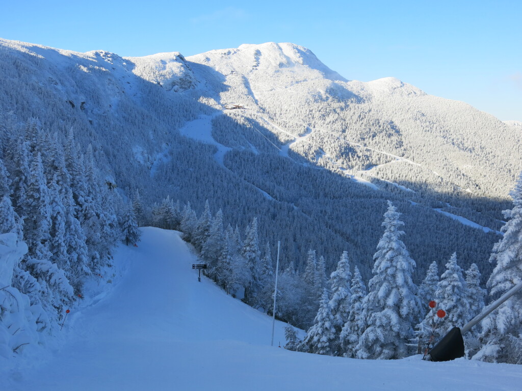 Mt. Mansfield seen from Nosedive at Stowe, January 2019