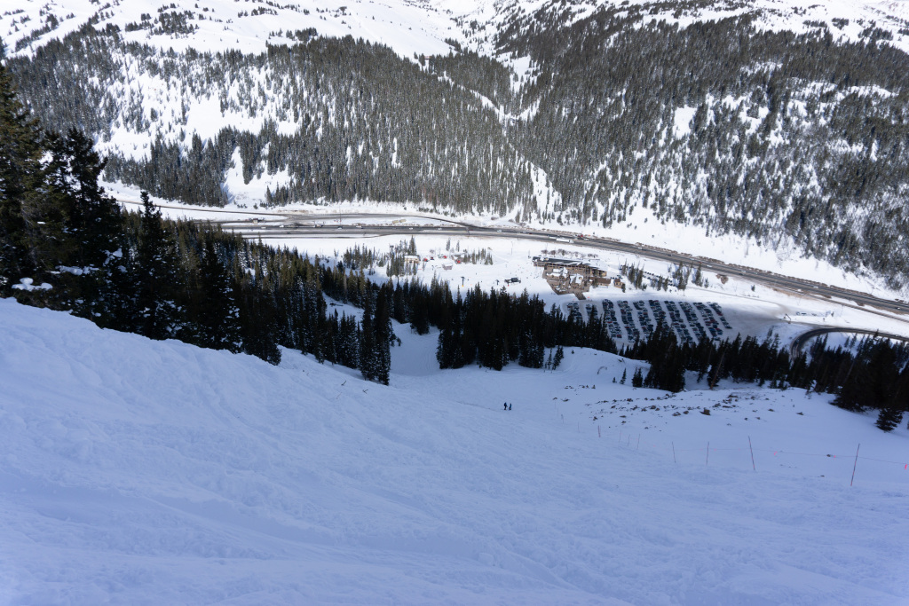 Double-black rated Avalanche Bowl at Loveland, December 2019
