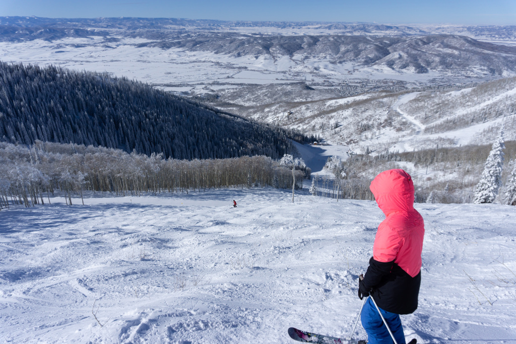 More bumps to ski on Three O'Clock at Steamboat, December 2019