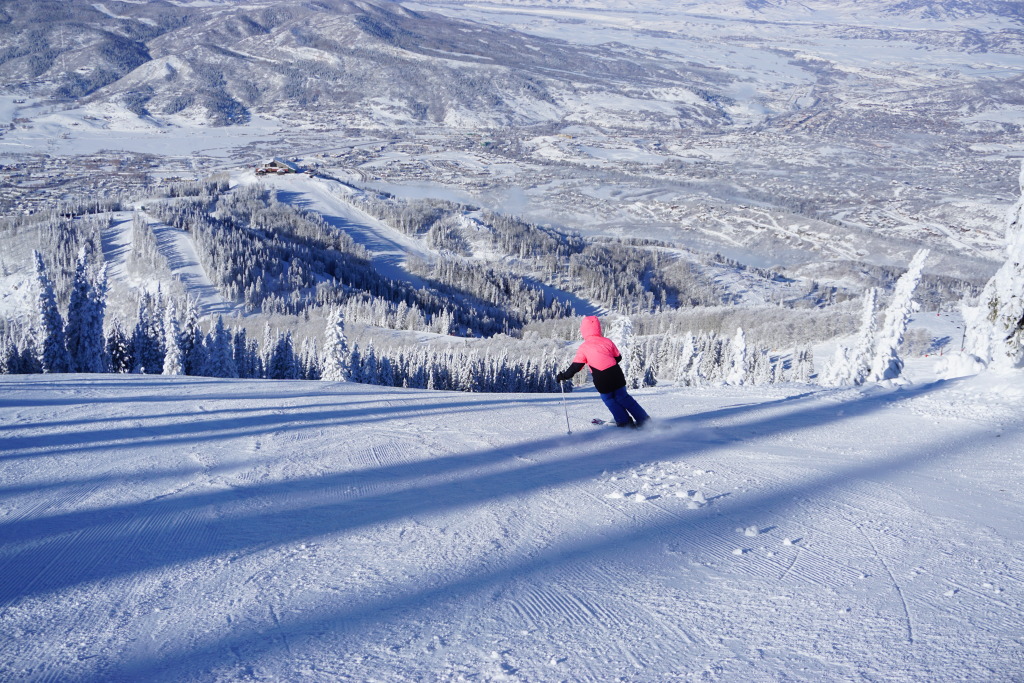 View of downtown Steamboat from the top of Storm Peak, December 2019