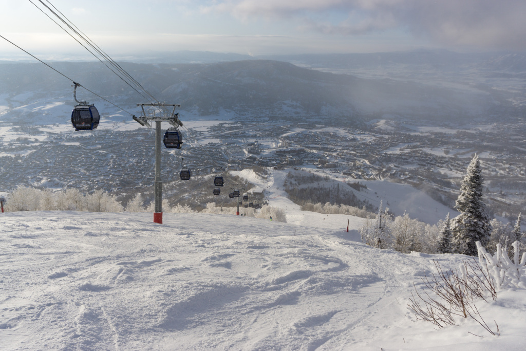 New gondola at Steamboat, December 2019