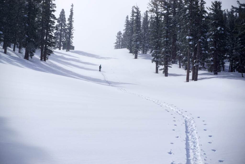 Climbing up at Heavenly, March 2020