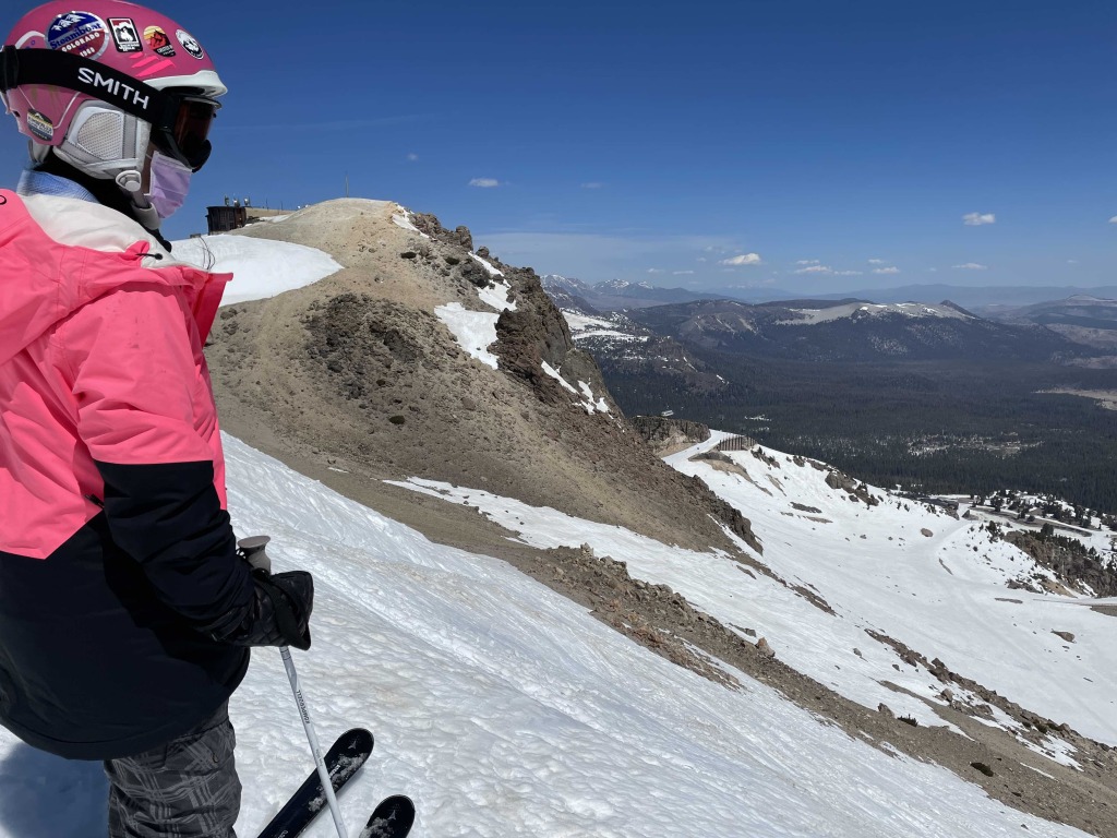 Top of Dave's Run at Mammoth, May 2021