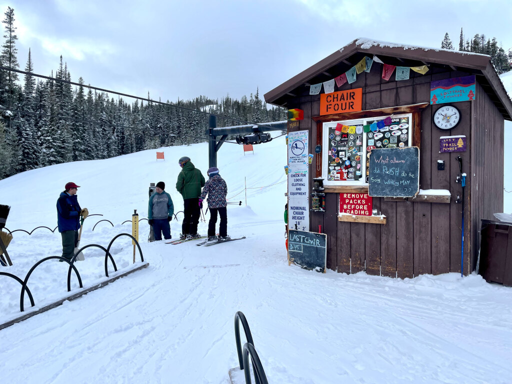 Lift shack culture at Lost Trail Powder Mountain - January 2022